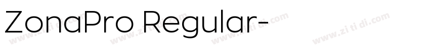 ZonaPro Regular字体转换